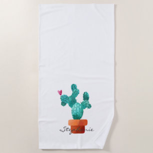 Cactus Hartnaam Zuidwestelijke Woestijn Liefde Ple Strandlaken