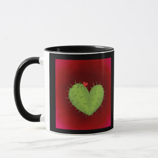 Cactus Heart Coffee Mok (Links)