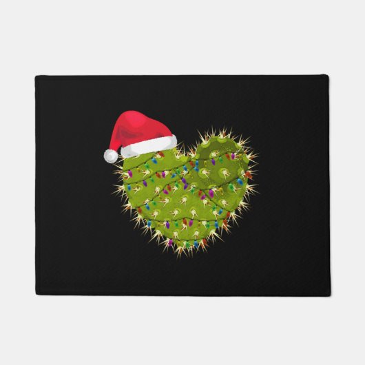 Cactus Heart Kerstmis Deurmat (Voorkant)