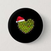 Cactus Heart Kerstmis Ronde Button 5,7 Cm (Voorkant)