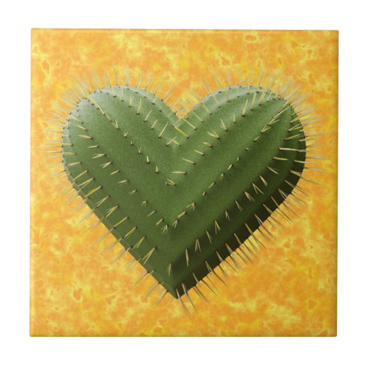 Cactus Heart Tegeltje (Voorkant)