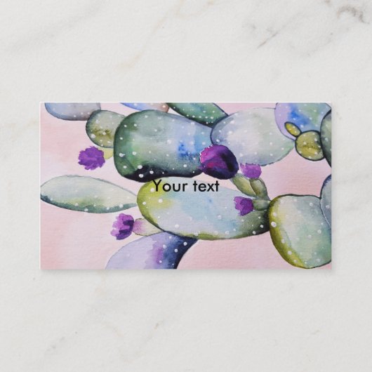 Cactus Heart Visitekaartje (Achterkant)