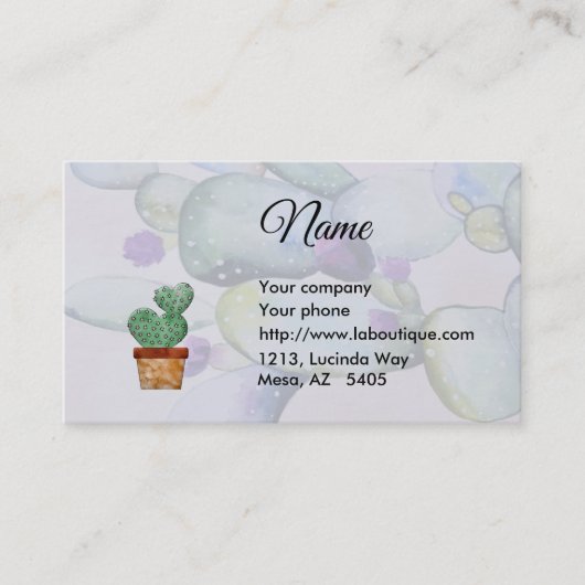 Cactus Heart Visitekaartje (Voorkant)