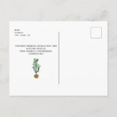 Cactus hedendaags Monogram zwart bewaart onze datu Briefkaart (Achterkant)