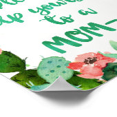 Cactus Help jezelf bij een MOM-osa Baby shower Sig Poster (Hoek)