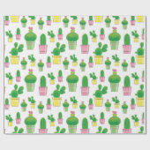 cactus hemel cadeaupapier (Vlak)