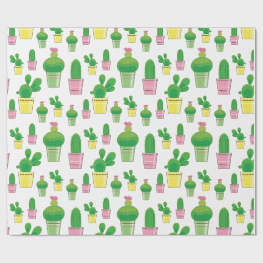 cactus hemel cadeaupapier (Vlak)