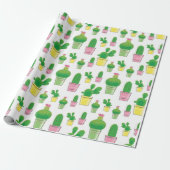 cactus hemel cadeaupapier (Uitgerold)