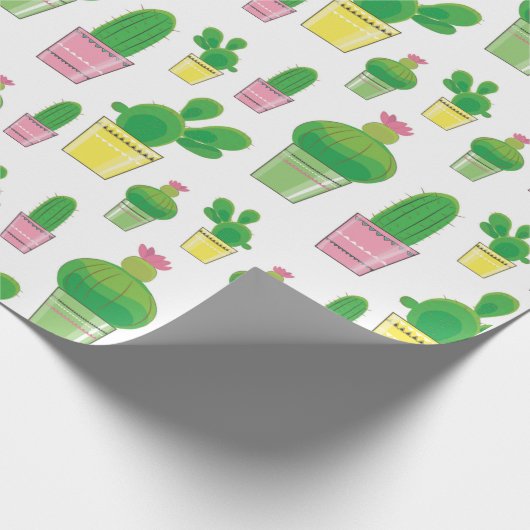 cactus hemel cadeaupapier (Hoek)