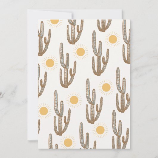  Cactus Hoe het Westen een 1e verjaardag was Kaart (Achterkant)