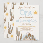 Cactus Hoe het Westen een 1e verjaardag was Kaart (Voorkant / Achterkant)