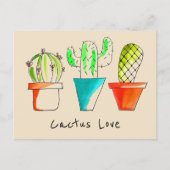 Cactus houdt van Mexicaanse woestijn schattige ill Briefkaart (Voorkant)