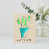 Cactus houdt van Mexicaanse woestijn schattige ill Briefkaart (Staand voorkant)