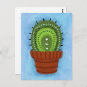 Cactus Houseplant Briefkaart (Voorkant / Achterkant)