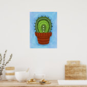 Cactus Houseplant Poster Wall Art (Keuken)