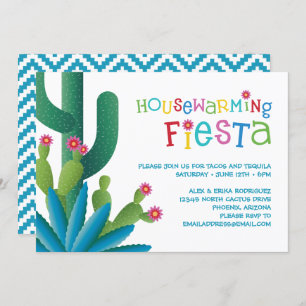 Cactus Housewarming Fiesta Party Kaart