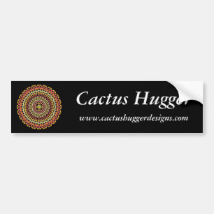 Cactus Hugger Bumpersticker met Barrel Cactus 1