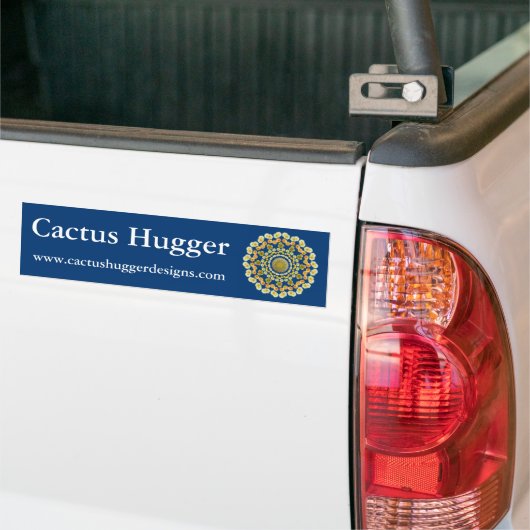 Cactus Hugger Bumpersticker met Barrel Cactus 2A (Op Truck)