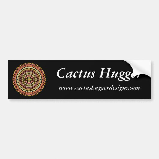 Cactus Hugger Bumpersticker met Vat Cactus 1 (Voorkant)