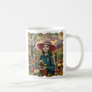 Cactus Hugger Coffee Mok – Whimsical Desert Garden
