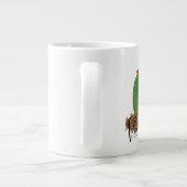 Cactus Hugging Doodle Name Giant Coffee Mok (Achterkant)