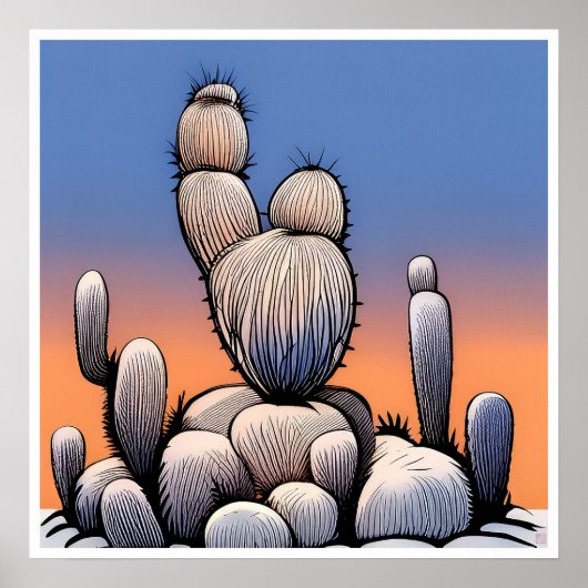 Cactus II - Kunstdruk Poster (Voorkant)