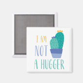 Cactus ik ben geen knuffel magneet (Voorkant / Achterkant)