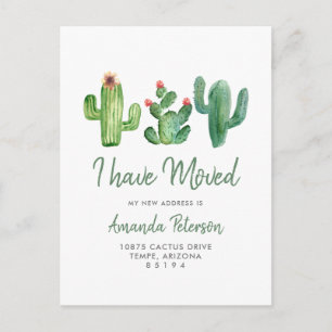 Cactus Ik heb verplaatst Bewegende Aankondiging Br