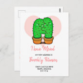 Cactus Ik heb verplaatst Bewegende Aankondiging Br Briefkaart (Voorkant / Achterkant)