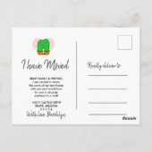 Cactus Ik heb verplaatst Bewegende Aankondiging Br Briefkaart (Achterkant)