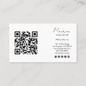 Cactus Illustratie Fun Boho Schattige QR Sociale I Visitekaartje (Achterkant)