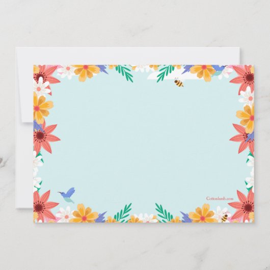 Cactus in Bloom Afstuderen Invitation Kaart (Achterkant)