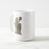 Cactus in Bloom met rode bloemen 1 koffie-Mok Koffiemok (Voorkant links)