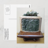 Cactus in de Container van het Kat door Succulent Briefkaart (Voorkant / Achterkant)