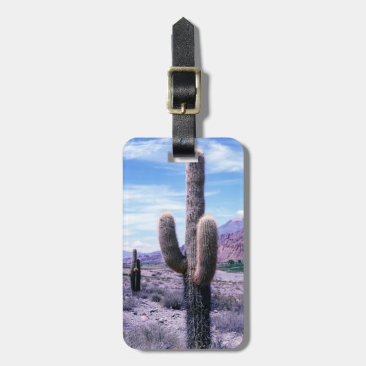 Cactus in de provincie Jujuy - Noord-Argentinië Bagagelabel (Voorkant verticaal)
