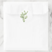 Cactus in de waterverf ronde sticker (Tas)