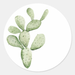 Cactus in de waterverf ronde sticker