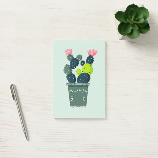 Cactus in glimlach post-it® notes (Kantoor)