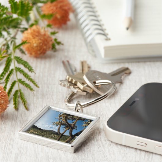 Cactus in het Nationaal Park Saguaro, Arizona Sleutelhanger (Zijkant)