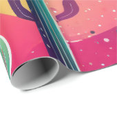 Cactus in levendig heldere kleuren cadeaupapier (Rol Hoek)