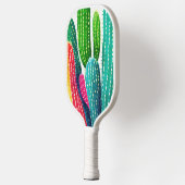 Cactus in levendig heldere kleuren pickleball paddle (Links)