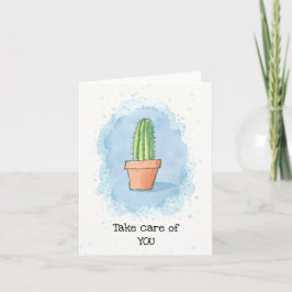 Cactus in Pot - Blauw Kaart