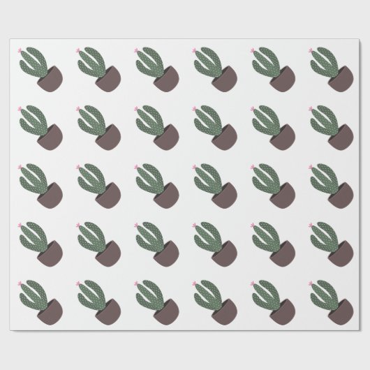 Cactus in pot cadeaupapier (Vlak)