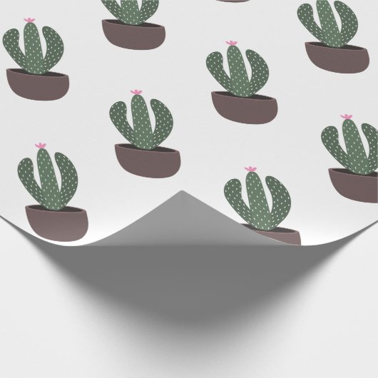 Cactus in pot cadeaupapier (Hoek)