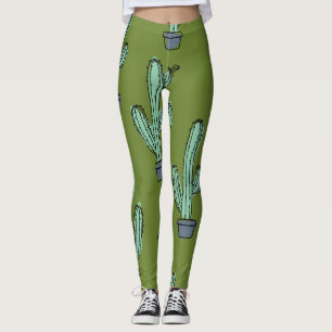Cactus in Pot Illustratie Leggings