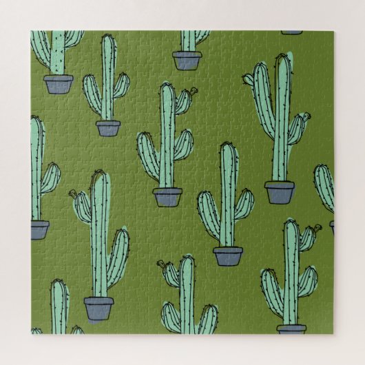 Cactus in Pot Illustratie Legpuzzel (Verticaal)