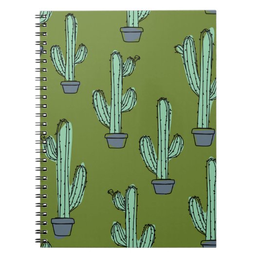 Cactus in Pot Illustratie Notitieboek (Voorkant)