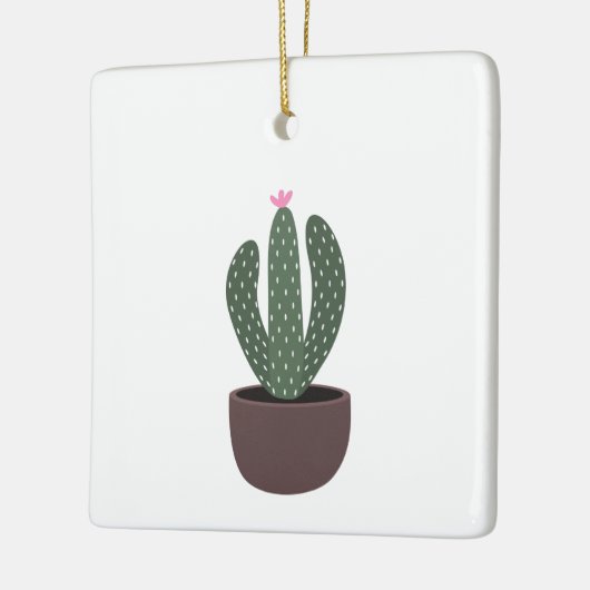 Cactus in pot keramisch ornament (Links)
