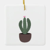 Cactus in pot keramisch ornament (Voorkant)