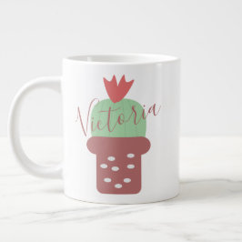 Cactus in pot met stippen mok met naam